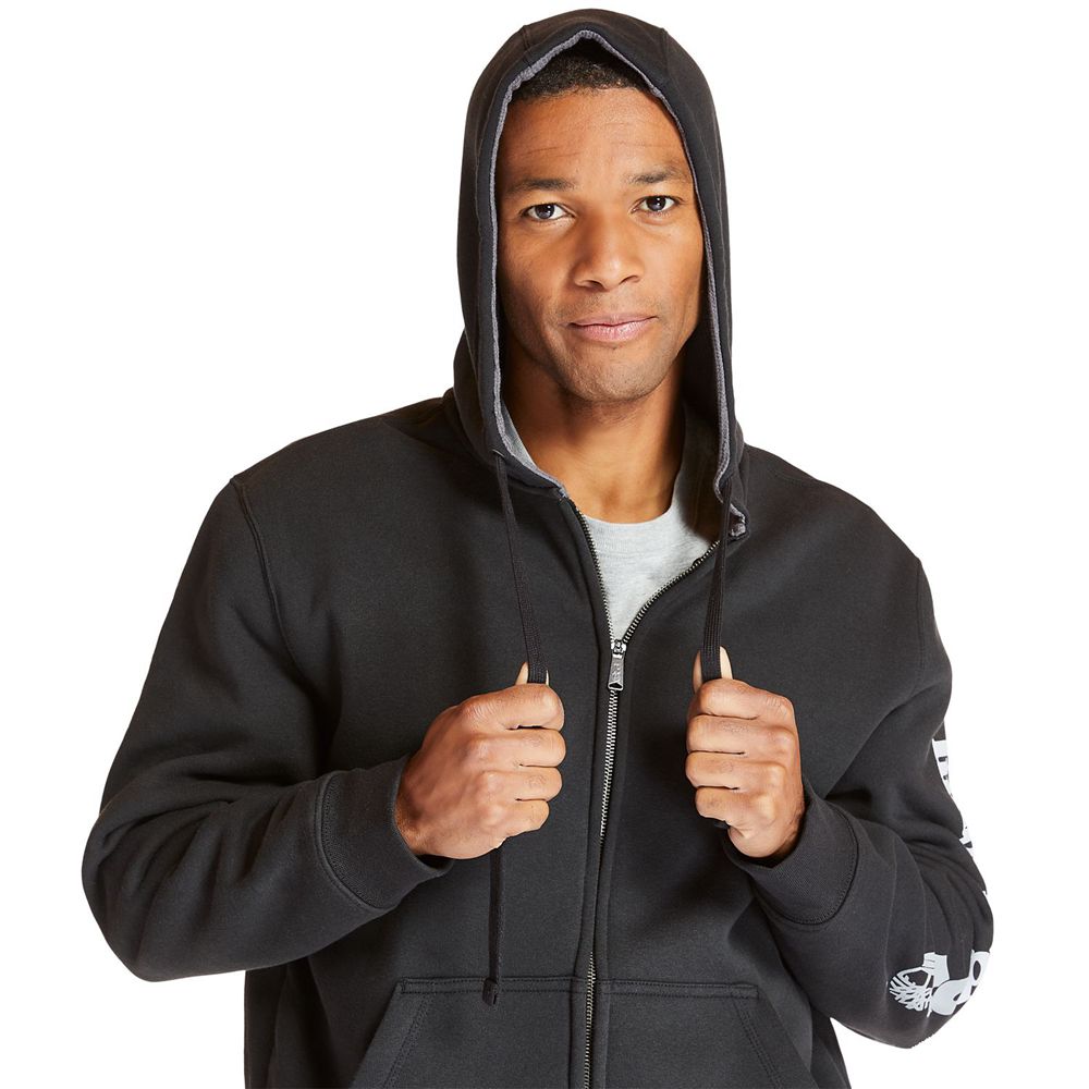 Sudadera Timberland Argentina Hombre - Pro® Hood Honcho Full-Zip Hoodie - Negras - MJEXDO-509